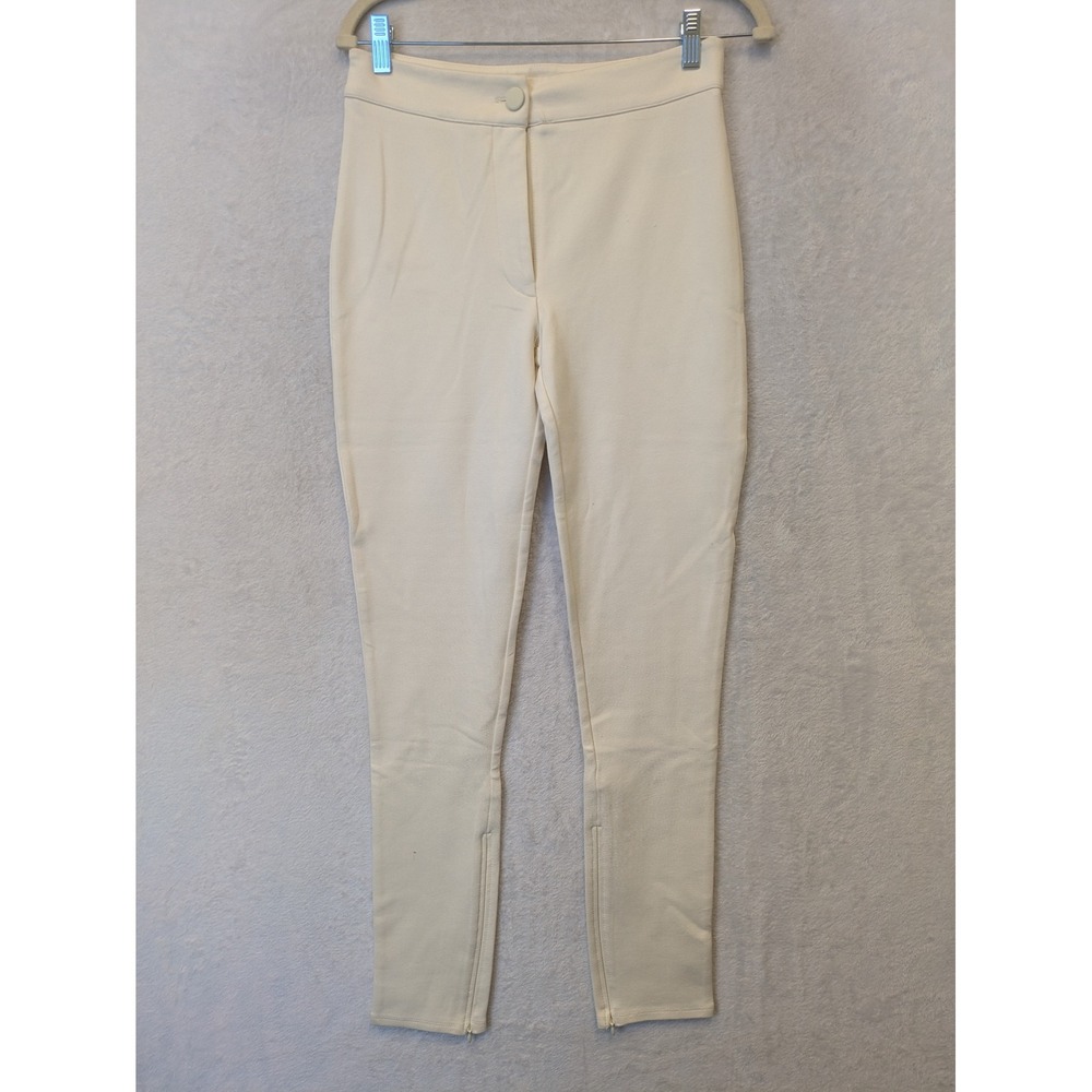 Forever 21 Women's White Legging Long Pants High Rise Zipper Ankle M